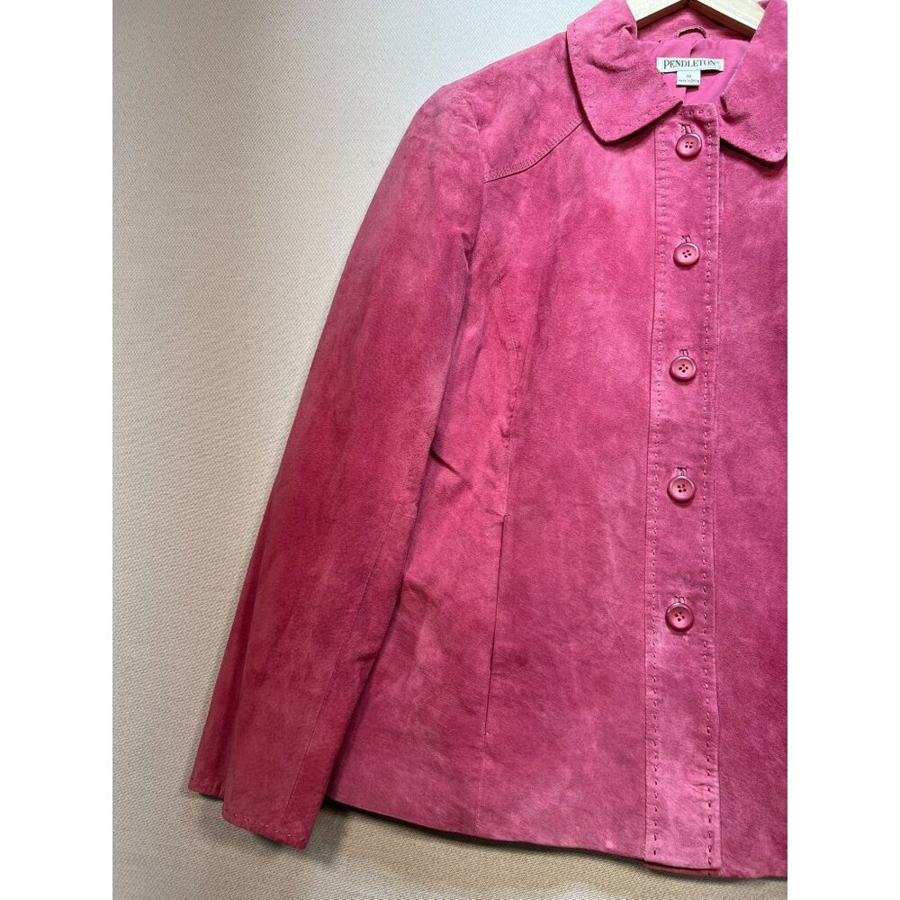 Pendleton Women's Button Front Leather Suede Jack… - image 6